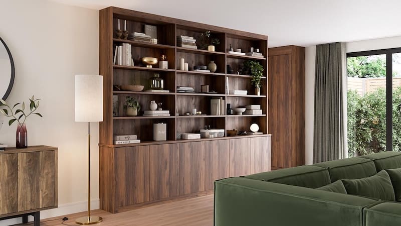 ابعاد استاندارد کتابخانه چوبی