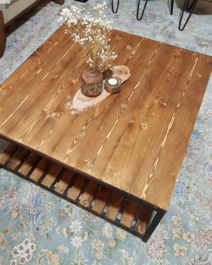 چوب برای میز جلو مبلی روستیک